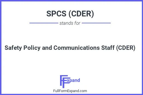 Full form of SPCS (CDER)