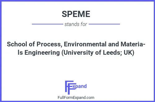 Full form of SPEME