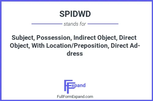 Full form of SPIDWD
