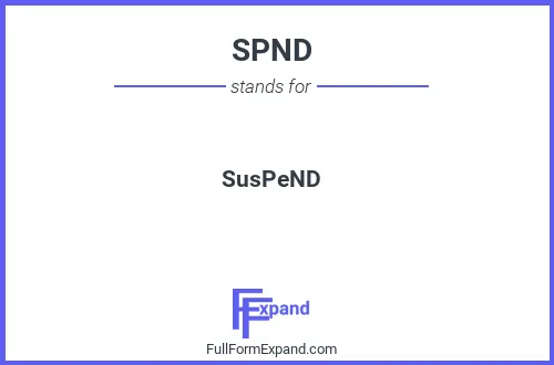Full form of SPND