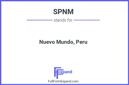 Full form of SPNM