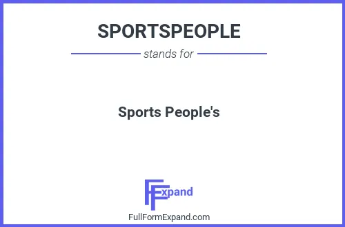 Full form of SPORTSPEOPLE