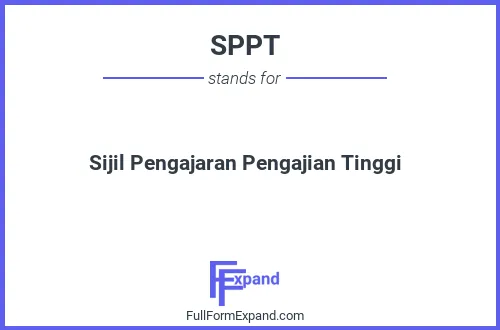 Full form of SPPT