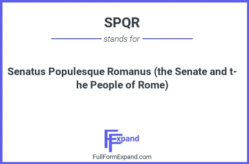Full form of SPQR
