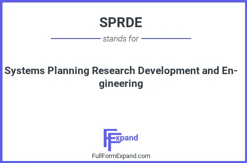 Full form of SPRDE