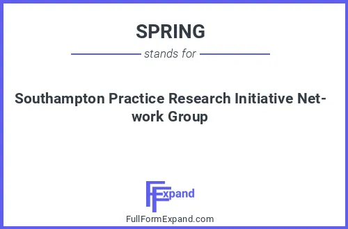 Full form of SPRING