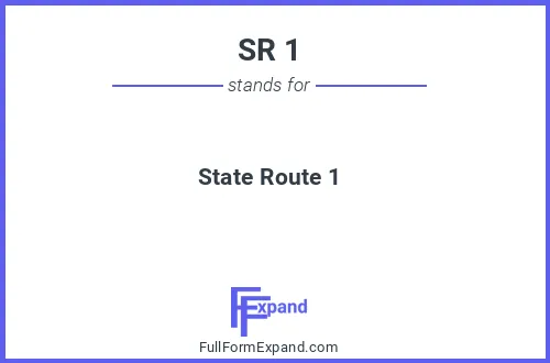 Full form of SR 1