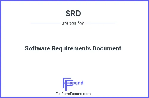 Full form of SRD