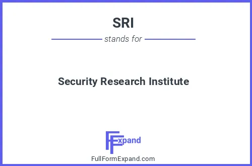 Full form of SRI