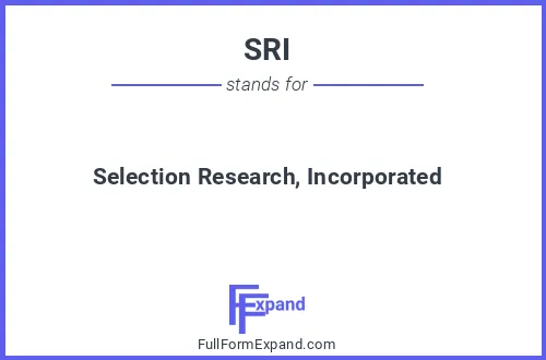 Full form of SRI
