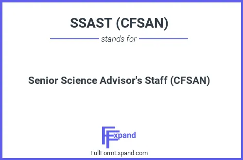 Full form of SSAST (CFSAN)