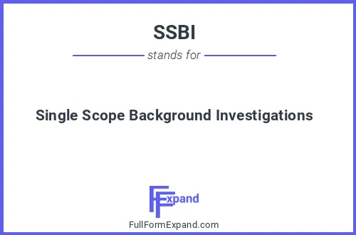 Full form of SSBI