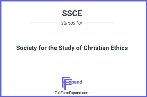 Full form of SSCE