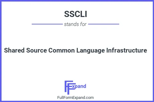 Full form of SSCLI