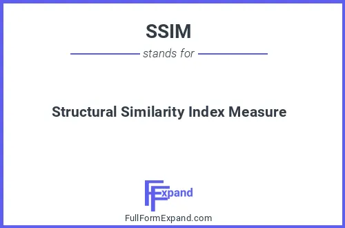 Full form of SSIM