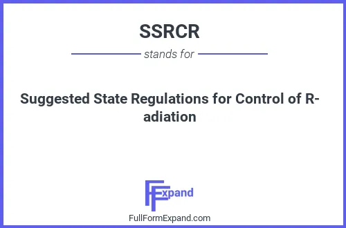 Full form of SSRCR