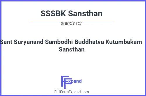 Full form of SSSBK Sansthan