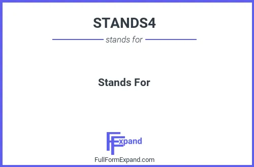 Full form of STANDS4