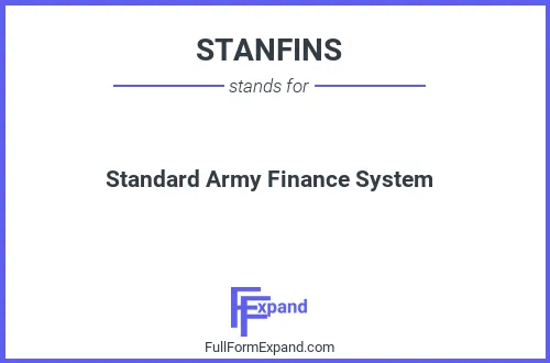 Full form of STANFINS