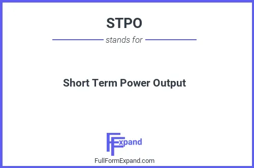 Full form of STPO