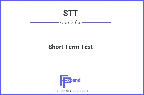 Full form of STT