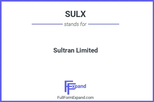 Full form of SULX