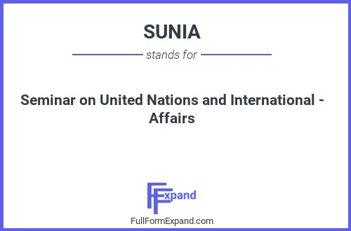 Full form of SUNIA
