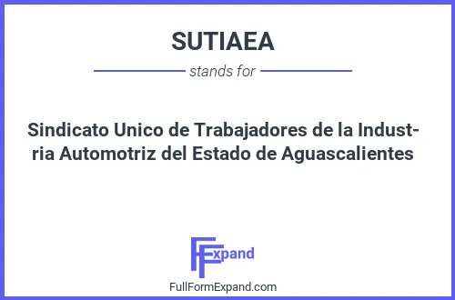 Full form of SUTIAEA