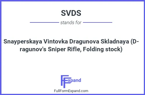 Full form of SVDS