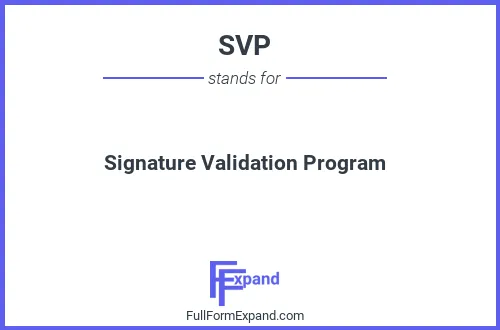 Full form of SVP