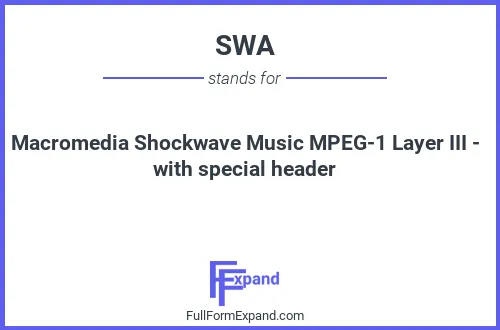 Full form of SWA