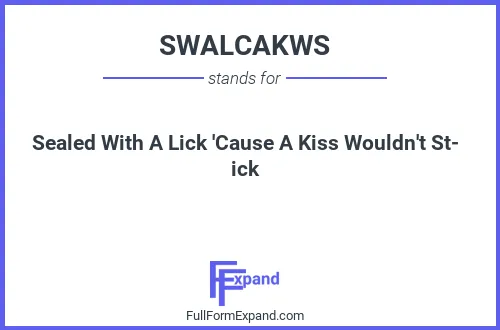 Full form of SWALCAKWS