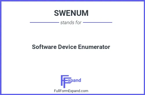 Full form of SWENUM