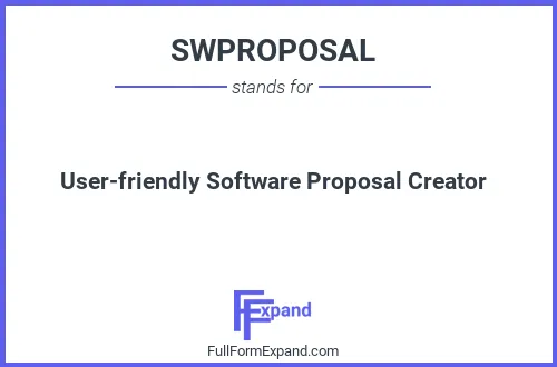 Full form of SWPROPOSAL