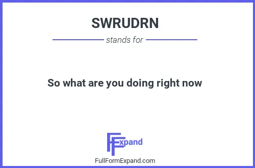 Full form of SWRUDRN
