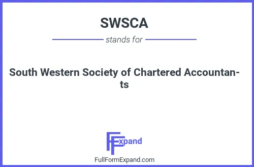 Full form of SWSCA