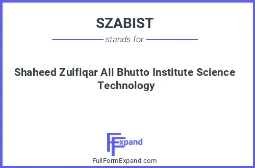 Full form of SZABIST
