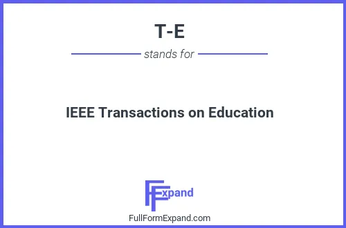Full form of T-E
