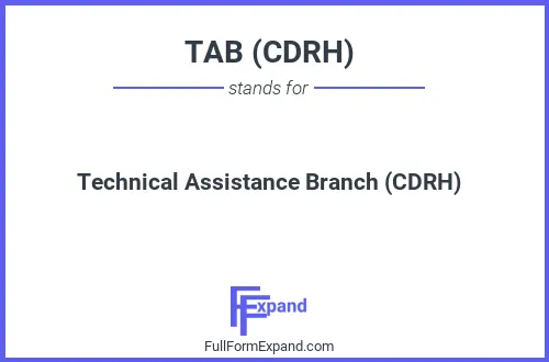 Full form of TAB (CDRH)