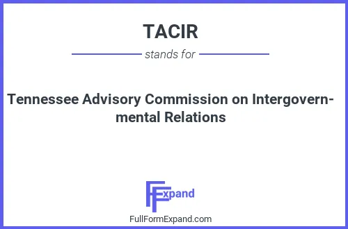 Full form of TACIR