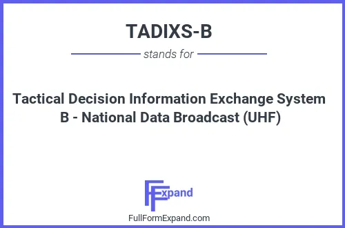Full form of TADIXS-B