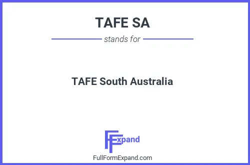 Full form of TAFE SA