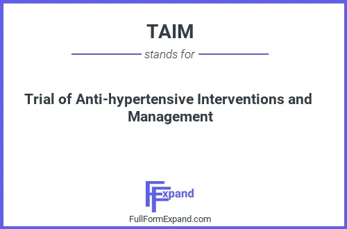 Full form of TAIM