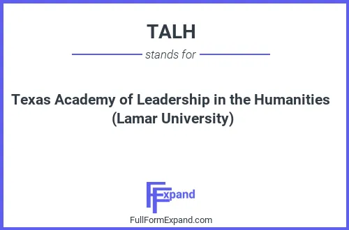 Full form of TALH