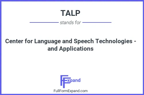 Full form of TALP