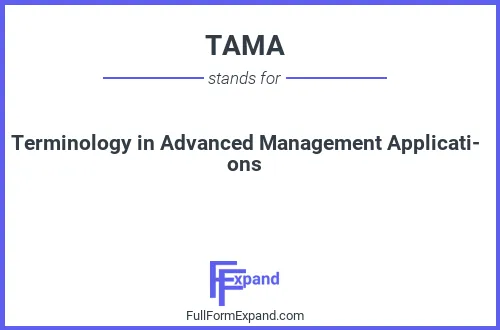 Full form of TAMA
