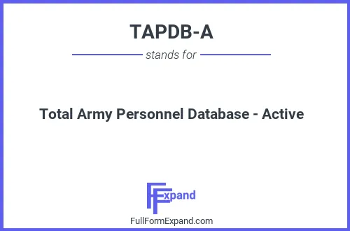 Full form of TAPDB-A