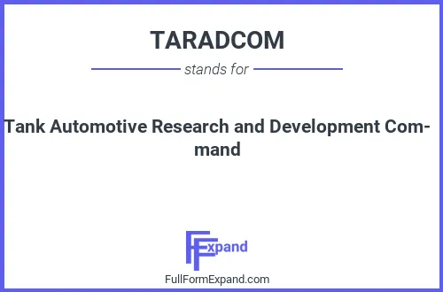 Full form of TARADCOM
