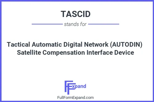 Full form of TASCID