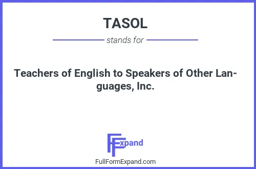 Full form of TASOL